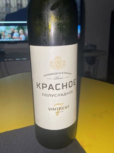 Vintrest 7 Seven Красное Полусладкое Red Semi Sweet Vivino US