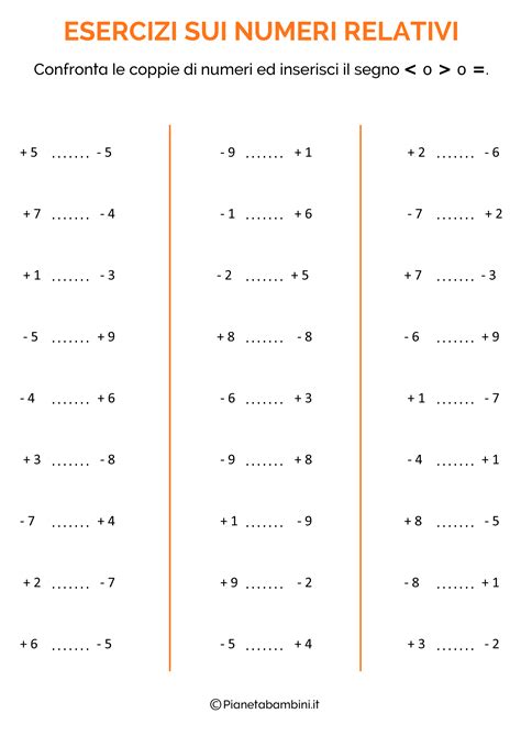 Esercizi Sui Numeri Relativi Matematicaoggi 3