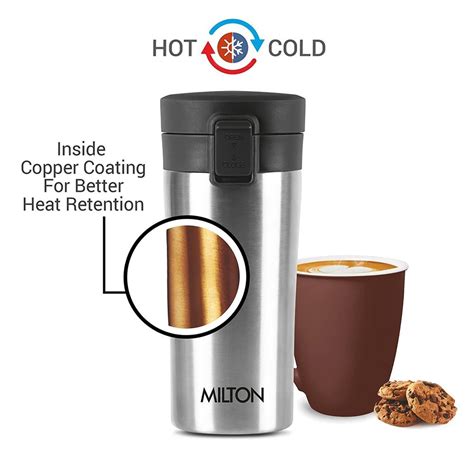 Milton Coffee Mug Thermosteel Hot Or Cold Insulated Flask 300 Ml