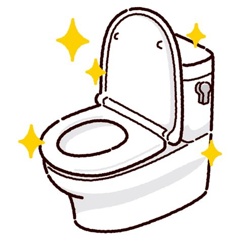 きれいなトイレのイラスト（洋式便器）（2カット） イラストくん