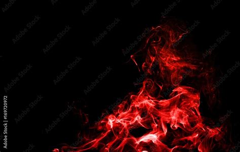 Abstract red smoke on black background, smoke background,colorful ink ...