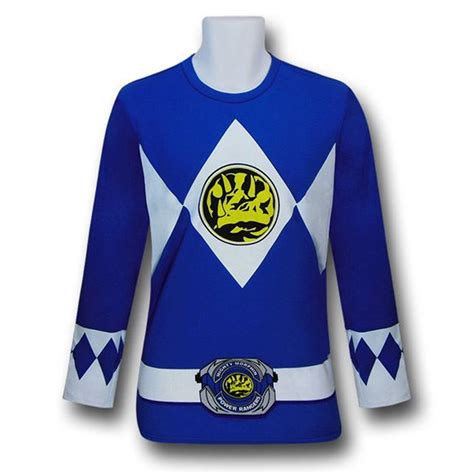 Power Ranger Blue Ranger Long Sleeve T Shirt