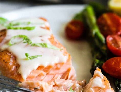 Baked Salmon With Parmesan Cream Sauce House Of Yumm