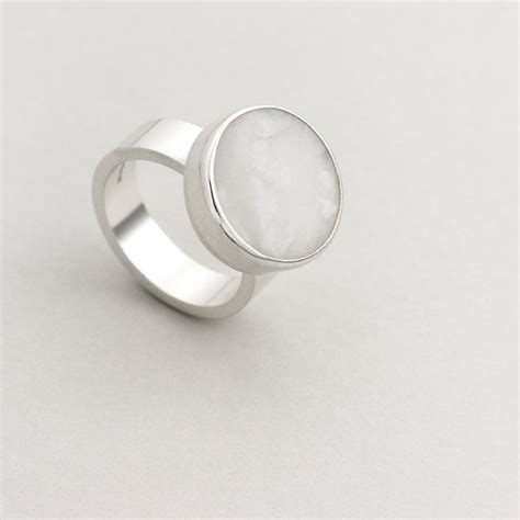 White Iona Marble Ring Aosdana