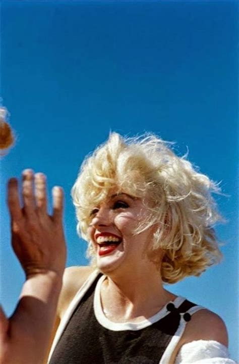 Candid Photographs Of Marilyn Monroe In Black Swimsuit From The Movie Some Like It Hot