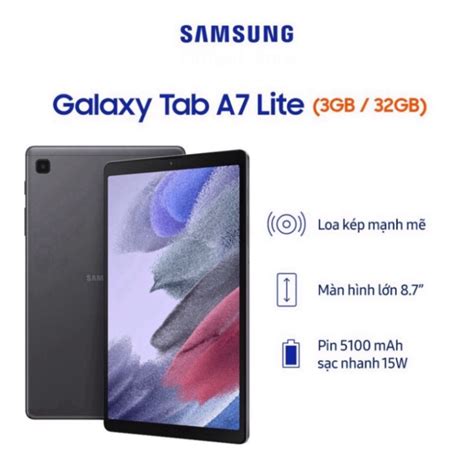 Máy Tính Bảng Samsung Galaxy Tab A7 Lite Lte Sm T225 Hàng Chính Hãng