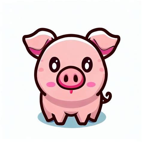 The Best Cute Pig: Cartoon Pig with Big Ears