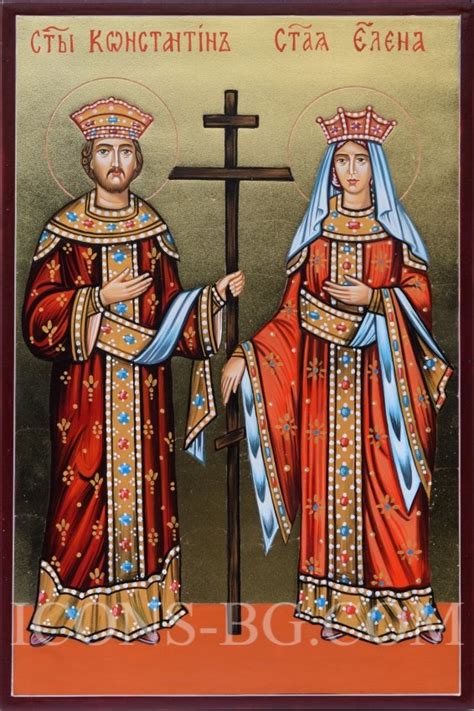 Св. Св. Константин и Елена - рисувана икона » ICONS-BG.COM