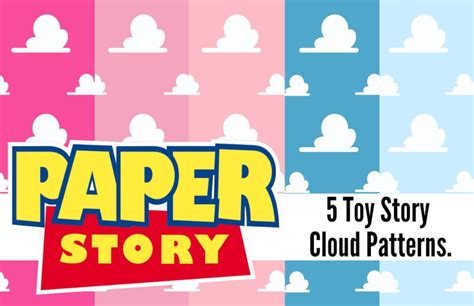 Toy Story Digital Paper Toy Story Pink Clouds Toy Story Etsy Israel