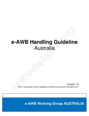 Fillable Online E AWB Handling Guideline Fax Email Print PdfFiller