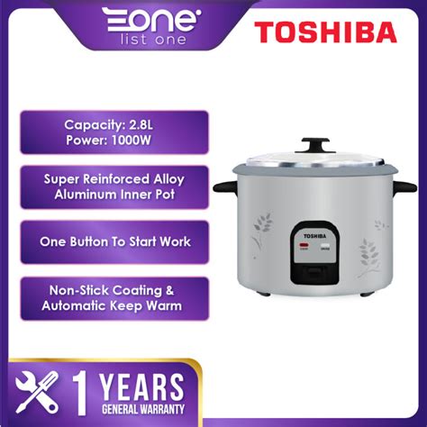 Toshiba 2 8L Conventional Rice Cooker RC T28CEMY GY Periuk Nasi Lazada