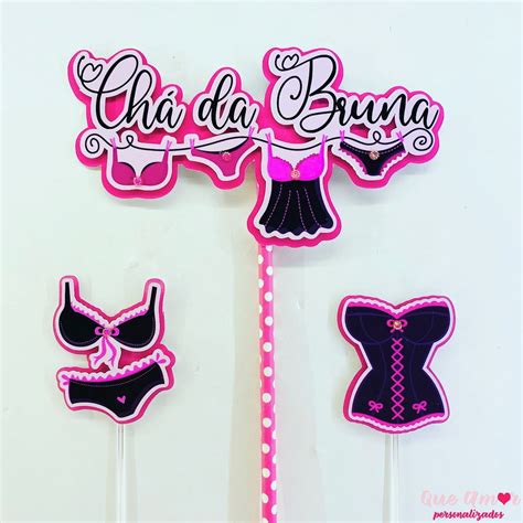 Topper de Bolo Chá de Lingerie Elo7 Produtos Especiais