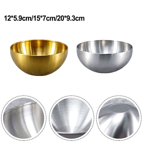 Insulated 304 Stainless Steel Double Walled Rice Cereal Bowls For Hot Or Cold Food Durable