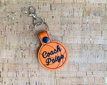 Personalized Basketball Keychain Large Name Only Etsy