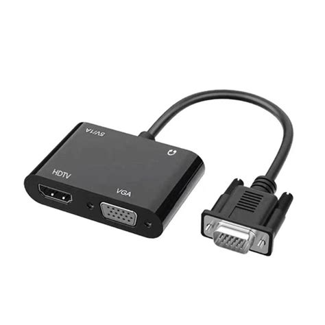 Конвертер VGA в HDTV + VGA Подключение к компьютеру Монитор Телевизор с ...