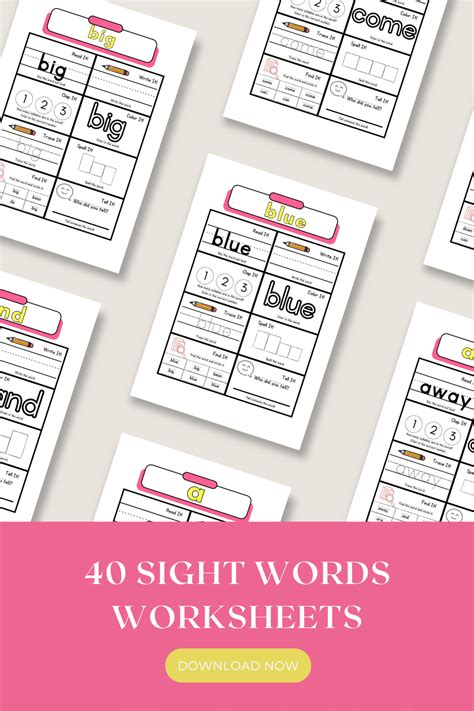 Excited To Share The Latest Addition To My Etsy Shop 40 Printable Sight Words Pre Primer