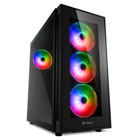 Sharkoon Tg Pro Rgb Tempered Glass Rgb Usb Atx Mid Tower Kasa