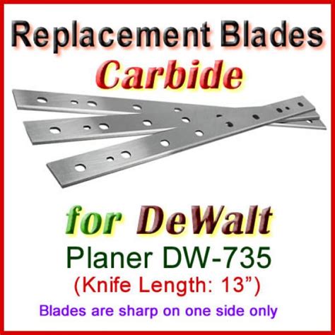 Set Of Carbide Blades For Dewalt Planer Dw