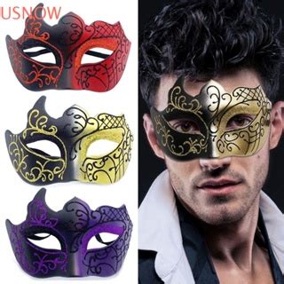 USNOW Halloween Masks For Women Men Personality Prom Party Supplies Half Face Mask Masquerade ...