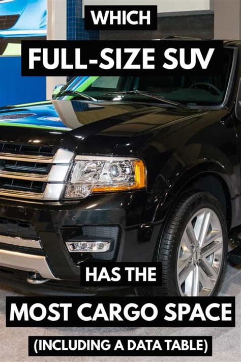 Which Full-Size SUV Has the Most Cargo Space? (Including a Data Table)