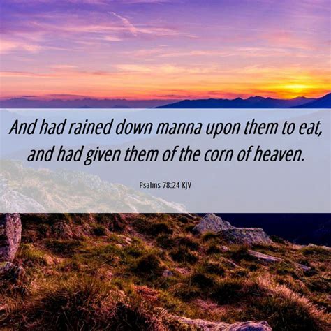 Psalms 78 24 KJV Bible Verse Images