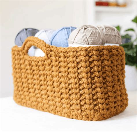 11 Free Patterns For A Chunky Crochet Basket The Creative Folk