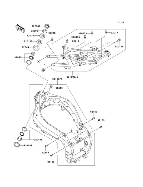 CHASSIS POUR NINJA ZX 9R ZX900 F1H ARGENT 2002 Esprit KAWASAKI La