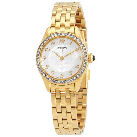 Seiko Quartz Crystal White Dial Ladies Watch Sur388p1 4954628238702 Watches Stainless Steel