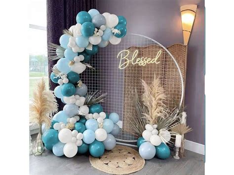 Holtour Teal Blue Balloon Garland Arch Kit Pcs Balloons For Wedding