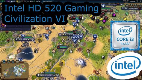 Intel HD 520 Gaming Civilization VI I3 6100U I5 6200U I7 6500U