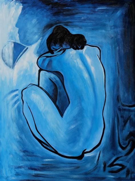 Famous Reproductions Oil Paintings Blue Nude Picasso Wall Art Home Deco