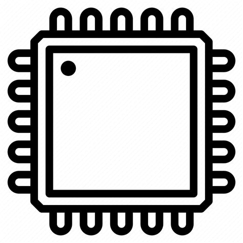 Chip Electronics Semiconductor Technology Transistor Icon Download On Iconfinder