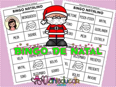 Cartelas De Bingo De Natal