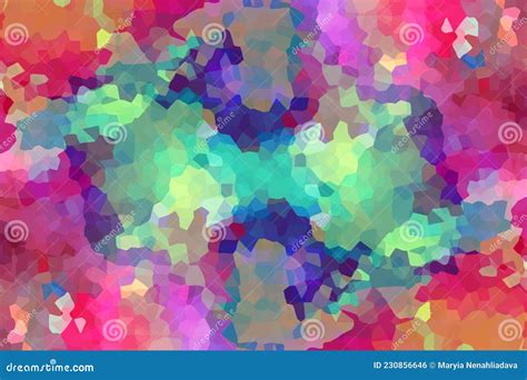 Multi Colored Mosaic Rainbow Background Vector Illustration Stock