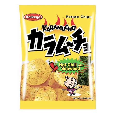 Koikeya Karamucho Potato Chips Hot Chili With Seaweed Weee
