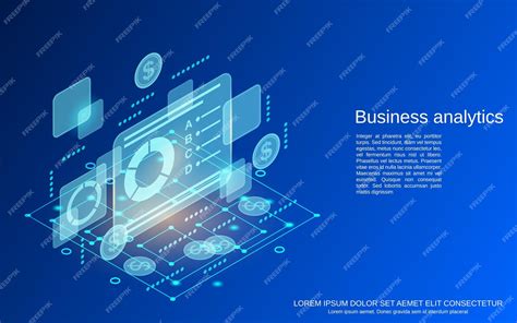 Premium Vector Business Analytics Flat 3d Isometric Vector Concept Illustration