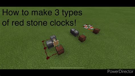 Tutorial On How To Make 3 Types Of Redstone Clocks Youtube