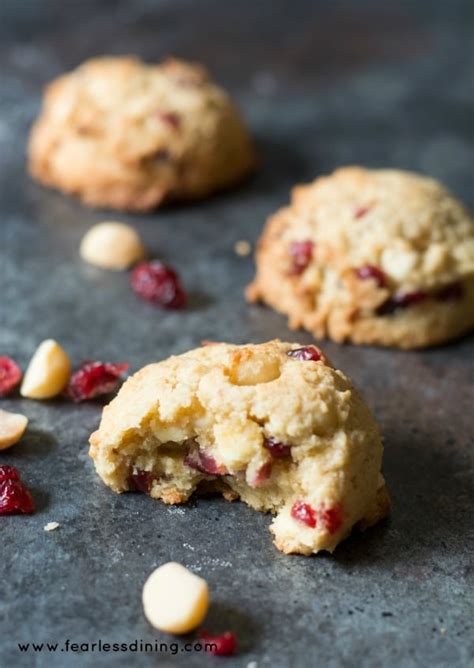 Gluten Free Macadamia White Chocolate Cranberry Cookies Fearless Dining