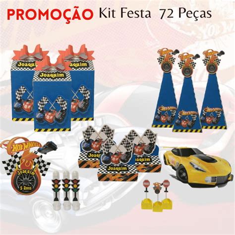 Kit Festa Hot Wheels 72 Lembrancinhas Personalizadas Elo7