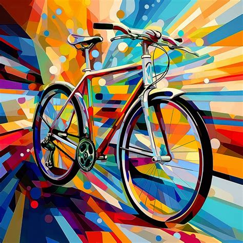 Bike Art Print, Bicycle Art, Pop Art, Wpap Art Prints, Man Cave Art ...