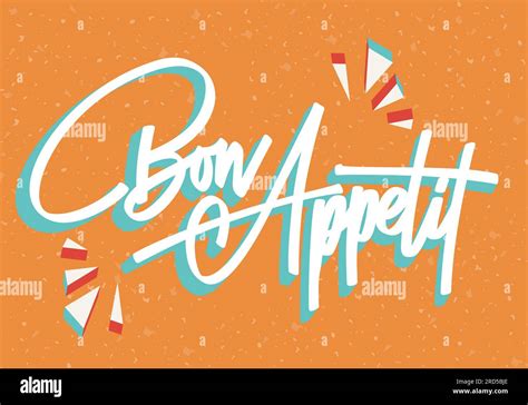 Bon Appetit Hand Drawn Qoute Lettering Typography Poster Calligraphy