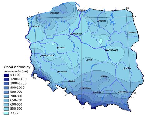 Na Podstawie Mapy Rocznej Sumy Opad W W Zadaniu Uporz Dkuj Krainy