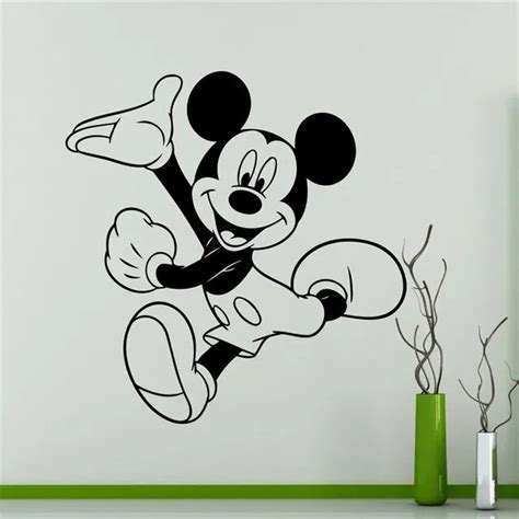 Mickey Mouse Wall Decal Cartoon Vinyl Sticker Wall Art Decor Childrens