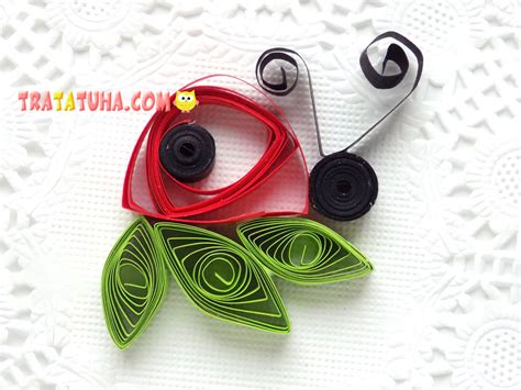 Quilling Ladybug On A Leaf Step By Step