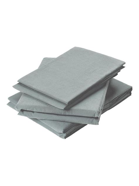 Drap Plat en Coton Lavé Gris souris Kiabi 48 54