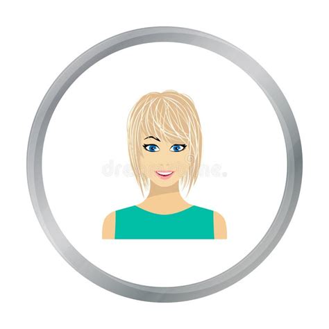 Icône Blonde Dans Le Style Plat D isolement Sur Le Fond Blanc Illustration De Vecteur D actions