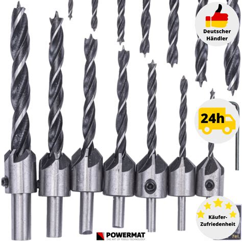 Holzbohrer Senkbohrer Bohrer Set Senker F R Holz Aufstecksenker Hss