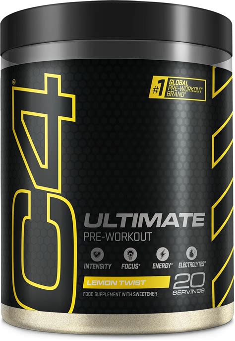 C4 Ultimate Pre Workout Powder Lemon Twist 20 Servings 40 If Single