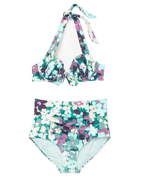 Shelby Floral Green Two Piece Contour Demi Bikini B DD Adore Me