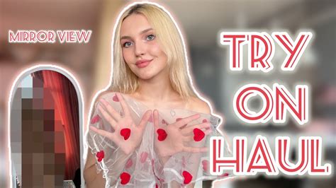 K Transparent Sheer Lingerie Set Try On With Mirror View Natural Petite Body Rastavideos